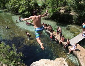 at Jacob's Well in Wimberley, Texas during the ATPI Summer Workshop. Photo by Jennifer Nance